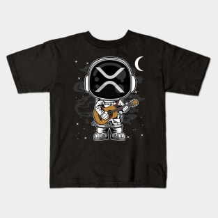 Astronaut Guitar Ripple XRP Coin To The Moon Crypto Token Cryptocurrency Blockchain Wallet Birthday Gift For Men Women Kids Kids T-Shirt